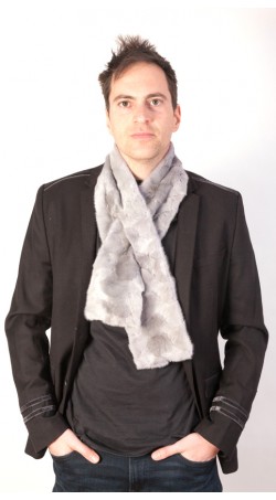 Grey sapphire mink fur scarf